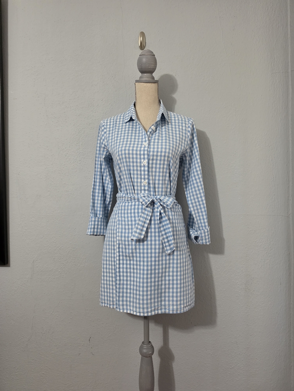 Reformation Button Front Plaid Wrap Shirt Dress XS
